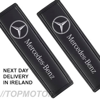 Mercedes logo Seatbelt Cover Protector FREE SHIPPING