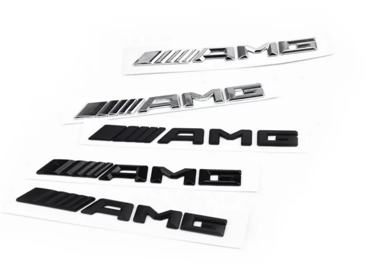 AMG 3D Sticker- Rear Sticker for Merc Black/Chrome